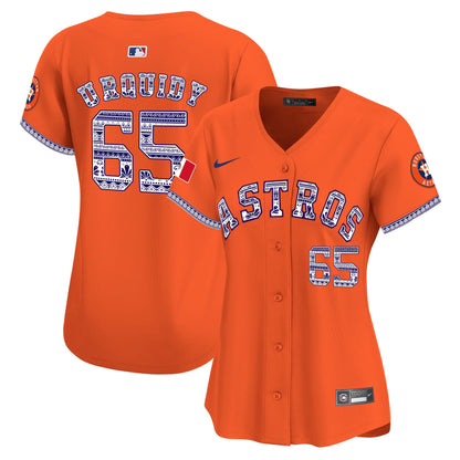 Jose Urquidy 65 Houston Astros Mexico Women Jersey - Orange