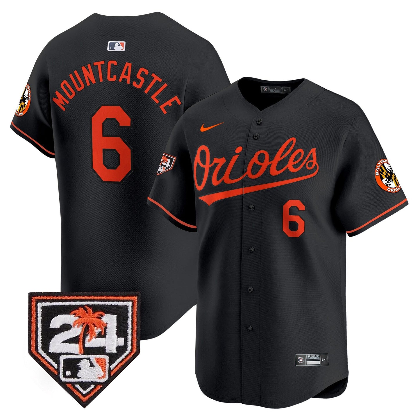 Ryan Mountcastle 6 Baltimore Orioles 2024 Spring Training Patch Men Jersey - Black