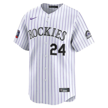 Ryan McMahon 24 Colorado Rockies 2024 MLB World Tour Mexico City Series Home Limited Jersey - White