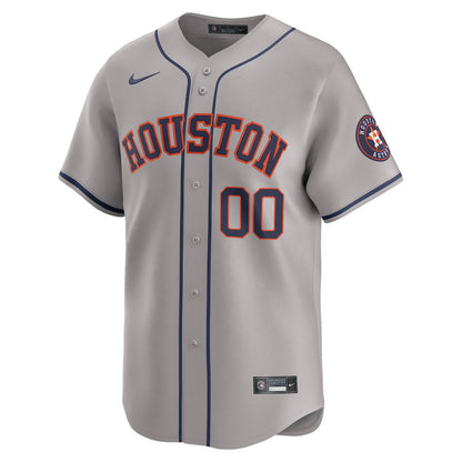 Houston Astros Away Limited Custom Men Jersey - Gray