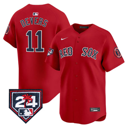 Rafael Devers 11 Boston Red Sox 2024 Spring Training Men Jersey - Red