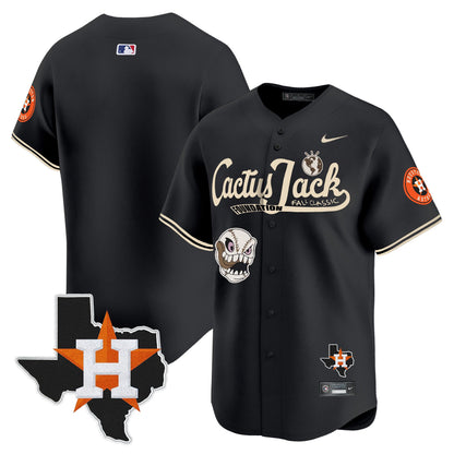 Houston Astros Cactus Jack Foundation Fall Classic Black Limited Jersey - Men