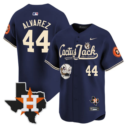 Yordan Alvarez 44 Houston Astros Cactus Jack Foundation Fall Classic Limited Jersey - Men