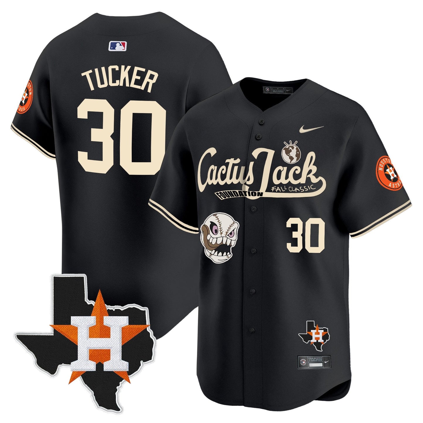 Kyle Tucker 30 Houston Astros Cactus Jack Foundation Fall Classic Limited Jersey - Men