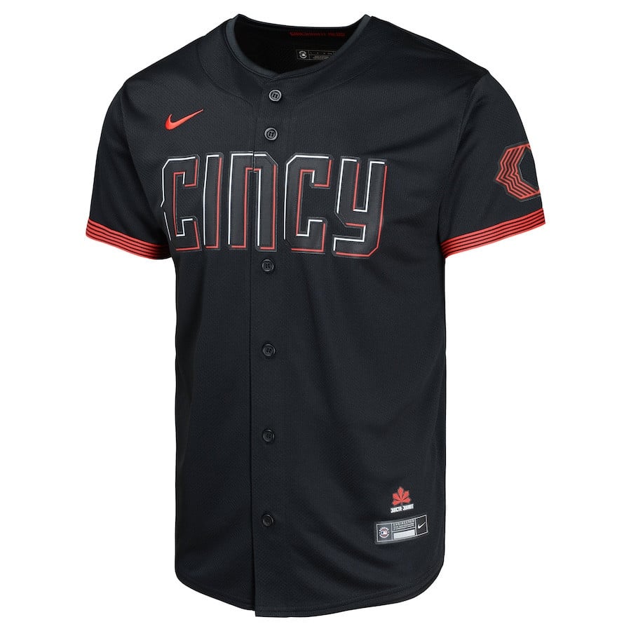 Cincinnati Reds City Connect Limited YOUTH Jersey - Black