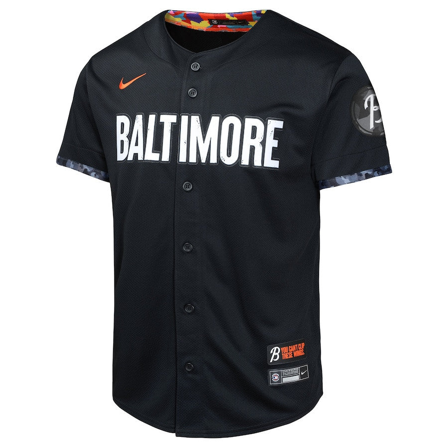 Adley Rutschman 35 Baltimore Orioles City Connect Limited YOUTH Jersey - Black