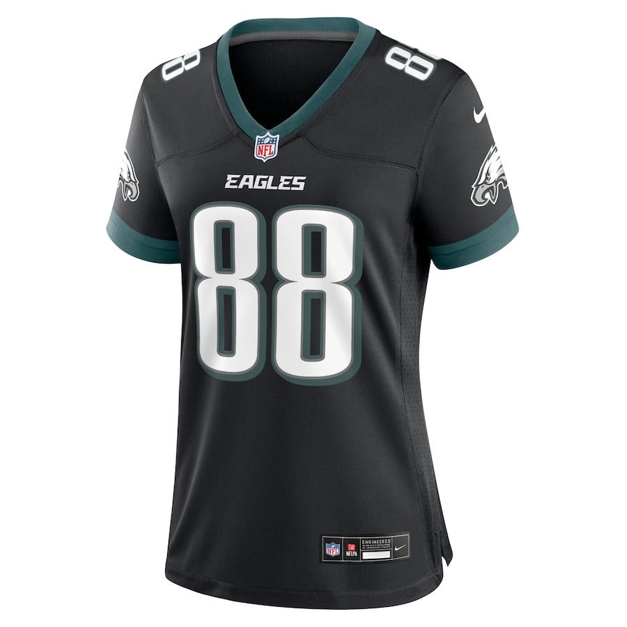 Dallas Goedert 88 Philadelphia Eagles Alternate Game Women Jersey - Black