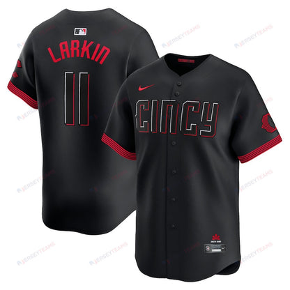 Barry Larkin 11 Cincinnati Reds City Connect Limited Player Men Jersey - Black