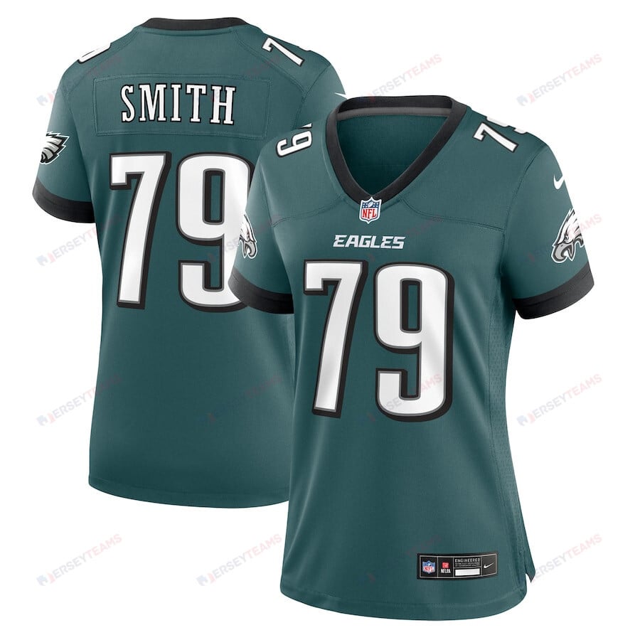 Lecitus Smith 79 Philadelphia Eagles Women Game Jersey - Midnight Green
