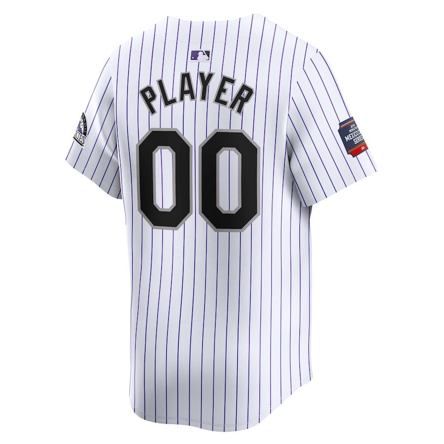 Colorado Rockies 2024 MLB World Tour Mexico City Series Home Limited Custom Men Jersey - White