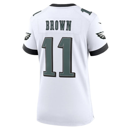 A.J. Brown 11 Philadelphia Eagles Game Women Jersey - White