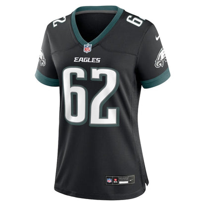 Jason Kelce 62 Philadelphia Eagles Alternate Game Women Jersey - Black