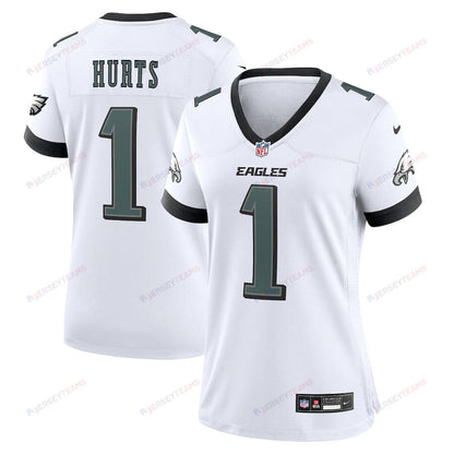 Jalen Hurts 1 Philadelphia Eagles Game Women Jersey - White