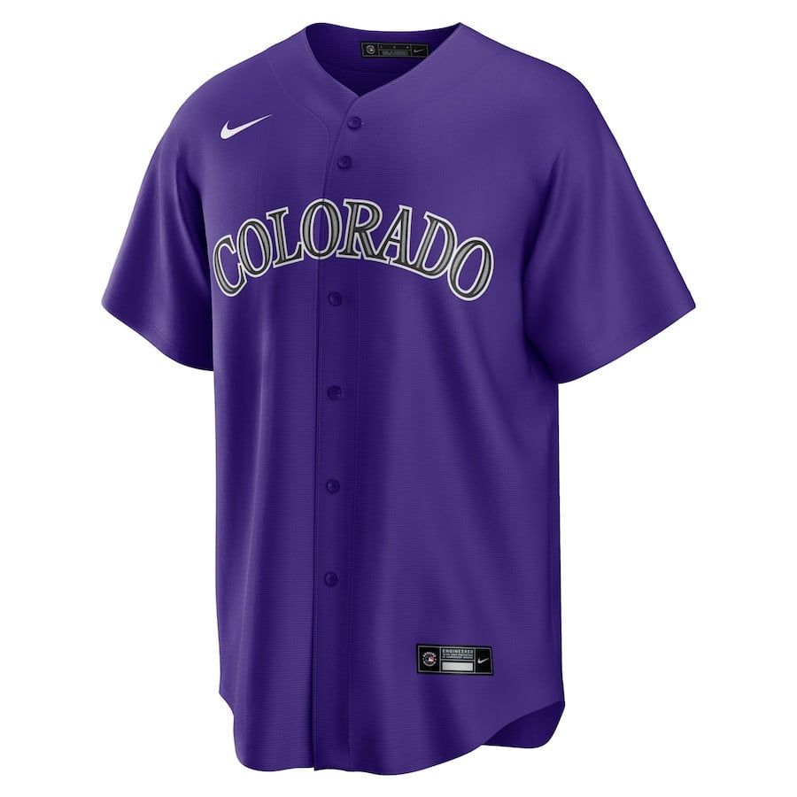Nolan Jones 22 Colorado Rockies Alternate Men Jersey - Purple
