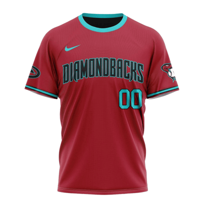 Arizona Diamondbacks 2024/25 Alternate Kits Custom AOP T-Shirt - Red