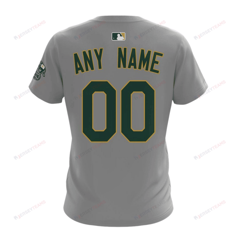 Oakland Athletics 2024/25 Road Kits Custom AOP T-Shirt - Gray