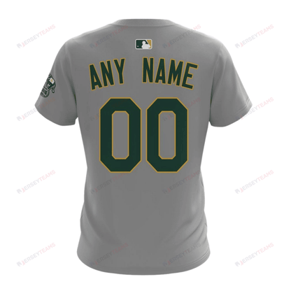 Oakland Athletics 2024/25 Road Kits Custom AOP T-Shirt - Gray