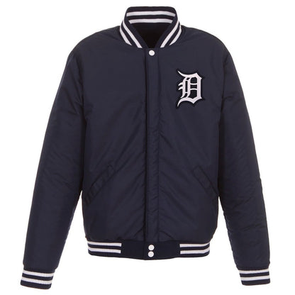 Detroit Tigers Reversible Fleece Full-Snap Jacket - Men's Navy