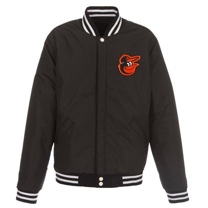 Baltimore Orioles Reversible Fleece Full-Snap Jacket - Men's Black