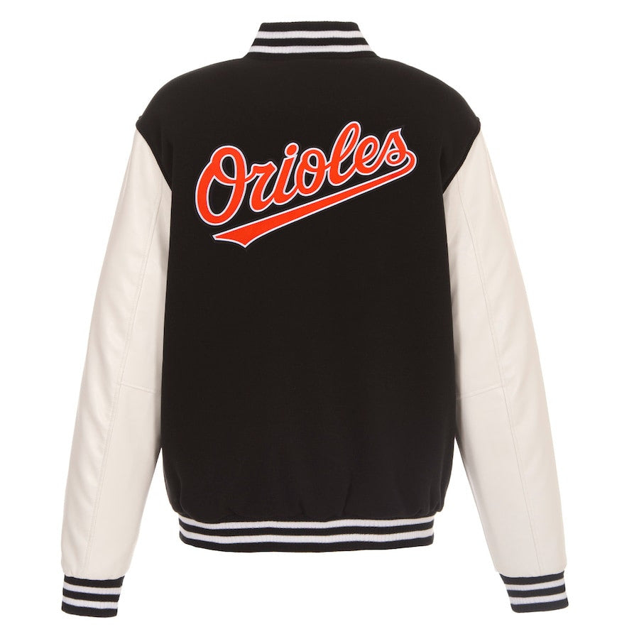 Baltimore Orioles Reversible Fleece Full-Snap Jacket - Men's Black