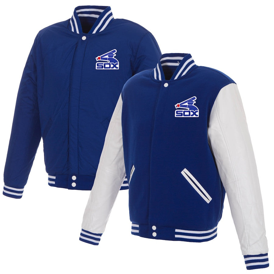 Chicago White Sox Reversible Fleece Full-Snap Jacket - Men's Royal