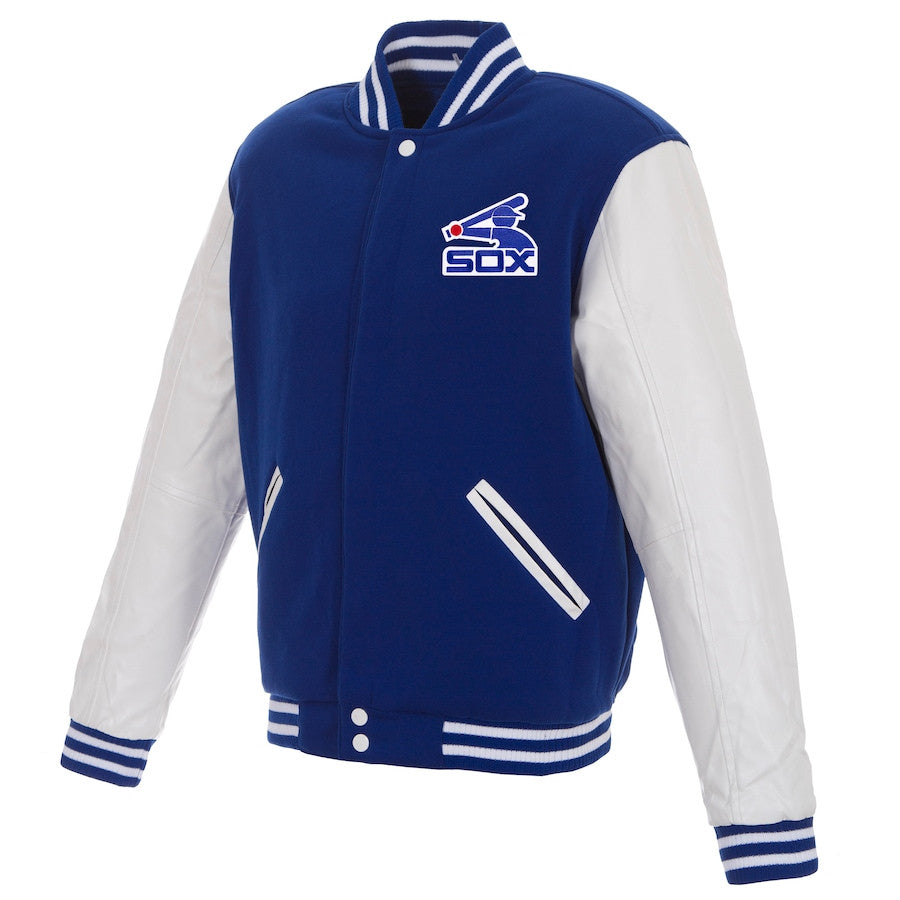 Chicago White Sox Reversible Fleece Full-Snap Jacket - Men's Royal