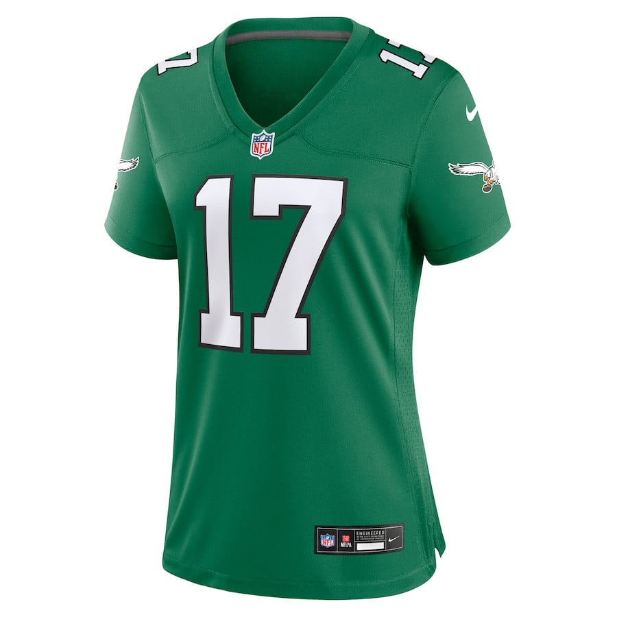 Nakobe Dean 17 Philadelphia Eagles Women's Alternate Game Jersey - Kelly Green