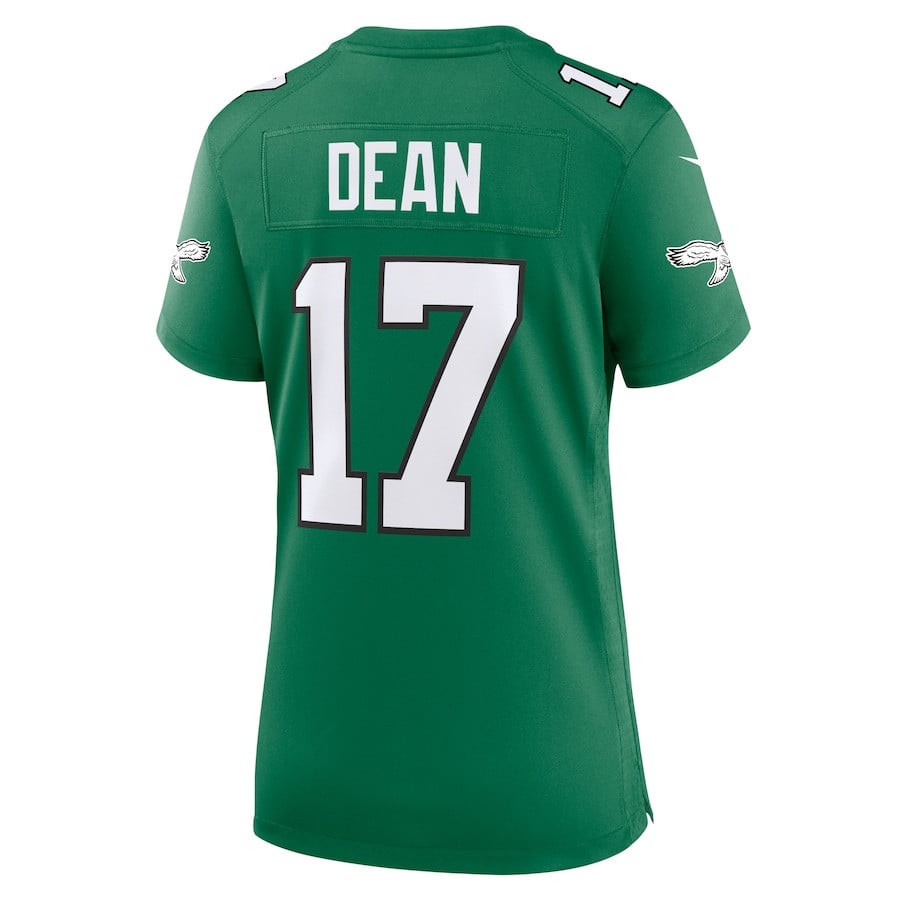 Nakobe Dean 17 Philadelphia Eagles Women's Alternate Game Jersey - Kelly Green
