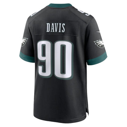 Jordan Davis 90 Philadelphia Eagles Alternate Game Men Jersey - Black