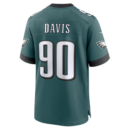 Jordan Davis 90 Philadelphia Eagles Team Game Men Jersey - Midnight Green