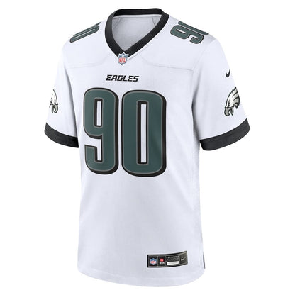 Jordan Davis 90 Philadelphia Eagles White Game Men Jersey - White