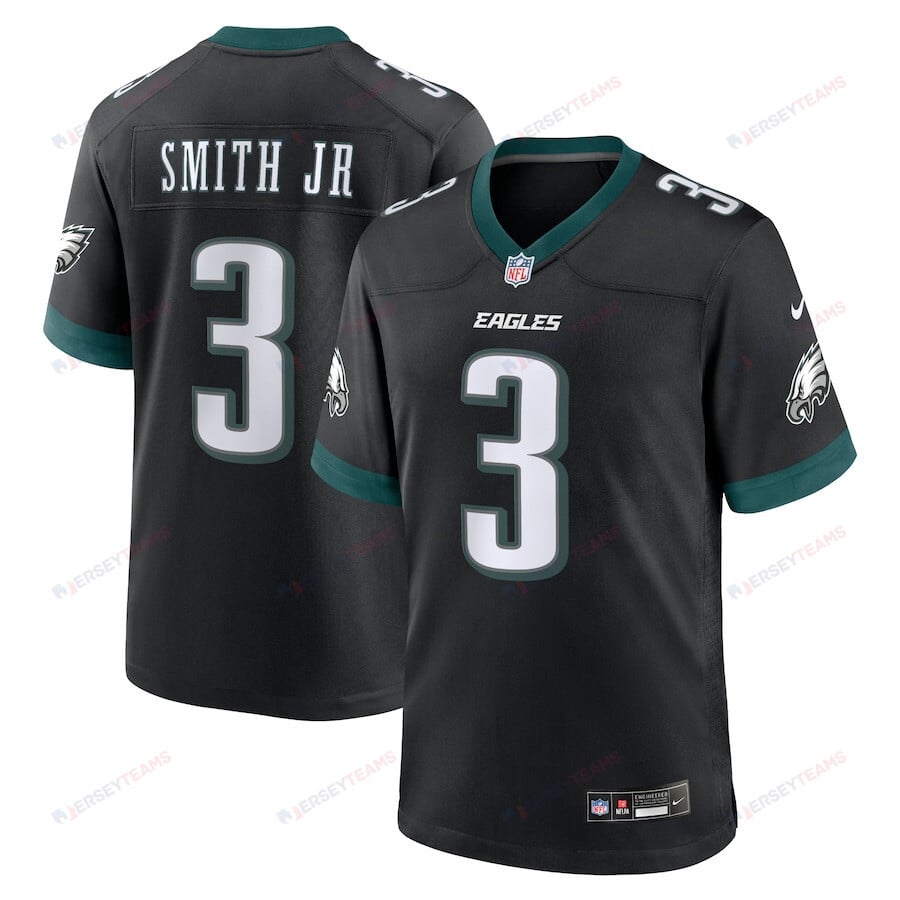 Nolan Smith 3 Philadelphia Eagles Alternate Game Men Jersey - Black