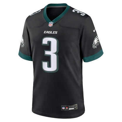 Nolan Smith 3 Philadelphia Eagles Alternate Game Men Jersey - Black