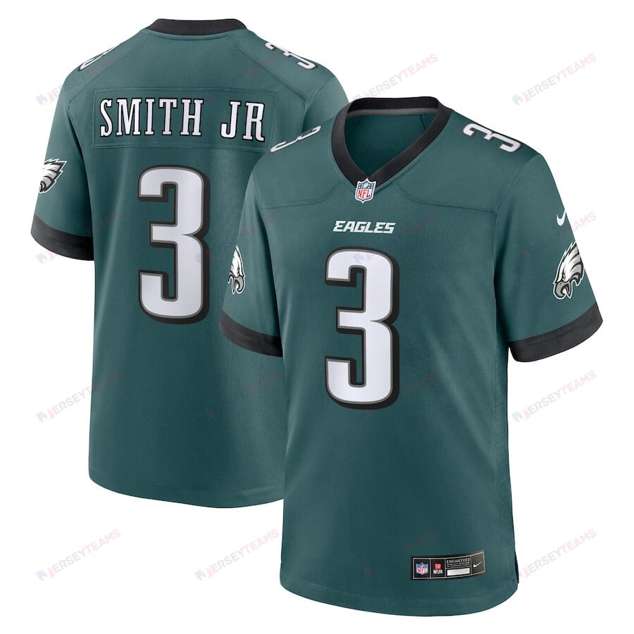 Nolan Smith 3 Philadelphia Eagles Team Game Men Jersey - Midnight Green