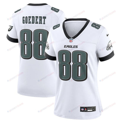 Dallas Goedert 88 Philadelphia Eagles White Game Women Jersey - White