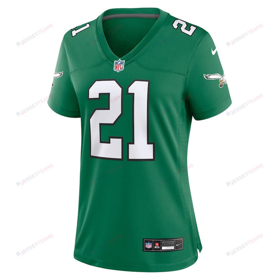 Eric Allen 21 Philadelphia Eagles Women's Alternate Game Jersey - Kelly Green