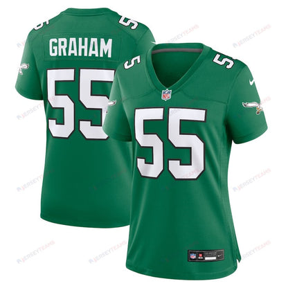 Brandon Graham 55 Philadelphia Eagles Women's Alternate Game Jersey - Kelly Green