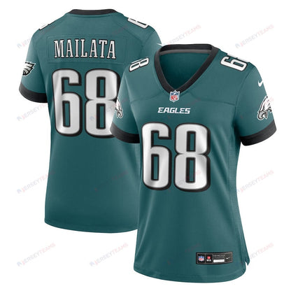 Jordan Mailata 68 Philadelphia Eagles Women's Team Game Jersey - Midnight Green