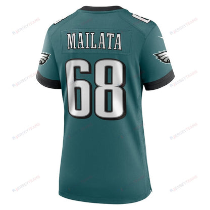 Jordan Mailata 68 Philadelphia Eagles Women's Team Game Jersey - Midnight Green