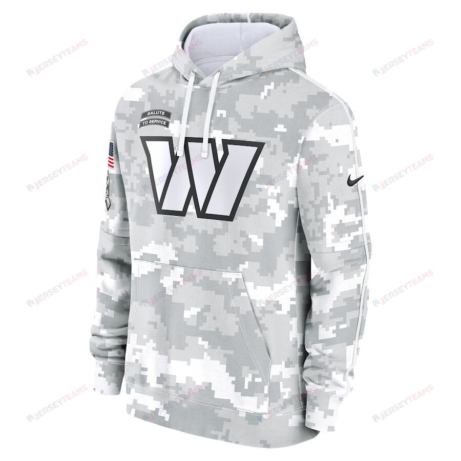 Washington Commanders 2024 Salute to Service Club Fleece Pullover Men Hoodie - Arctic Camo
