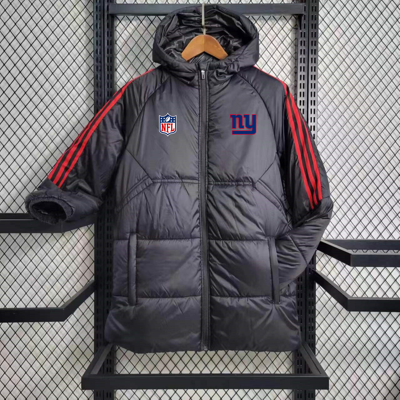 New York Giants Puffer Coat Down Jacket - Black