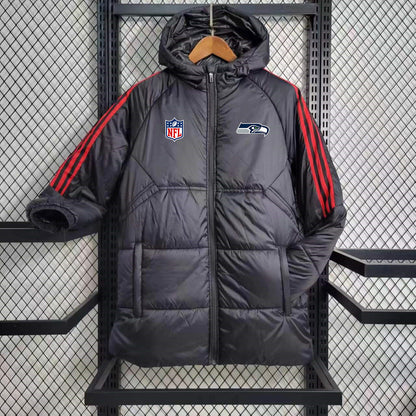 Seattle Seahawks Puffer Coat Down Jacket - Black