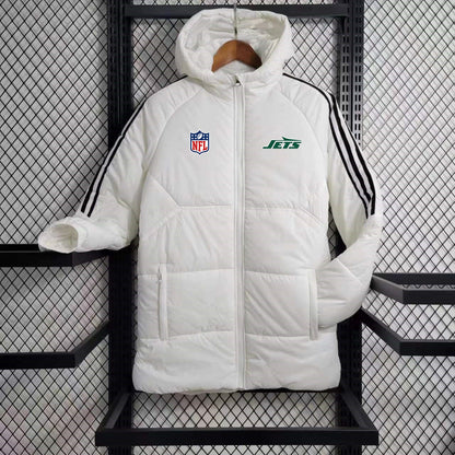 New York Jets Puffer Coat Down Jacket - White
