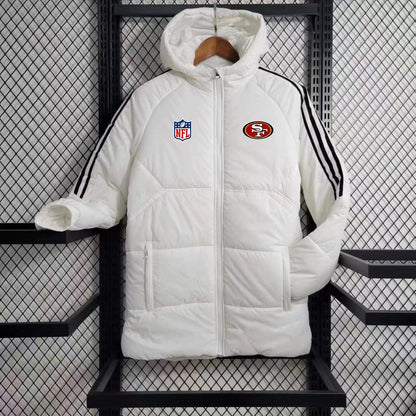 San Francisco 49ers Puffer Coat Down Jacket - White