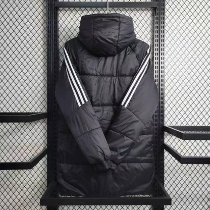 San Francisco 49ers White Stripe Coat Down Jacket - Black