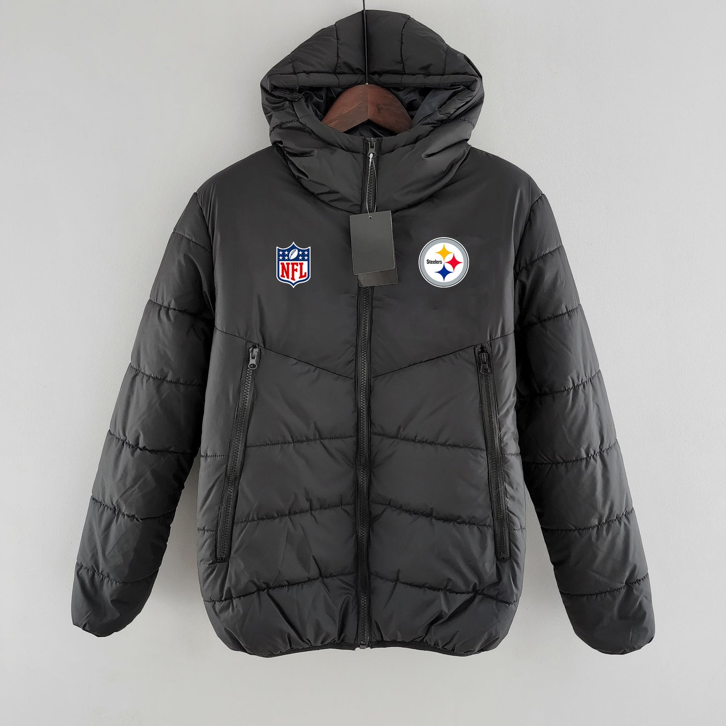 Pittsburgh Steelers Hooded Coat Down Jacket - Black