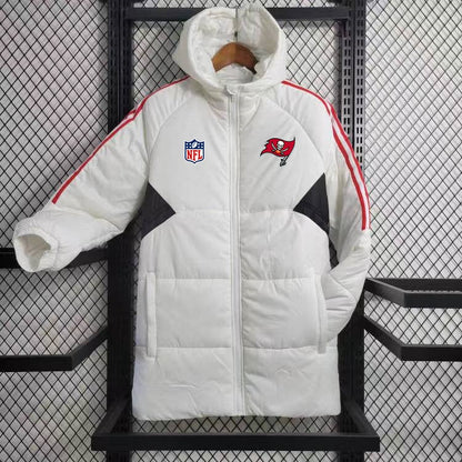 Tampa Bay Buccaneers Hooded Coat Down Jacket - White
