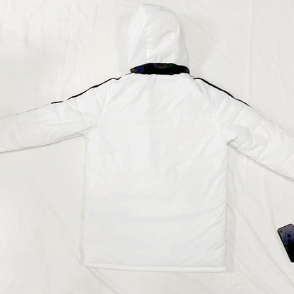 New York Jets Black Stripes Coat Down Jacket - White