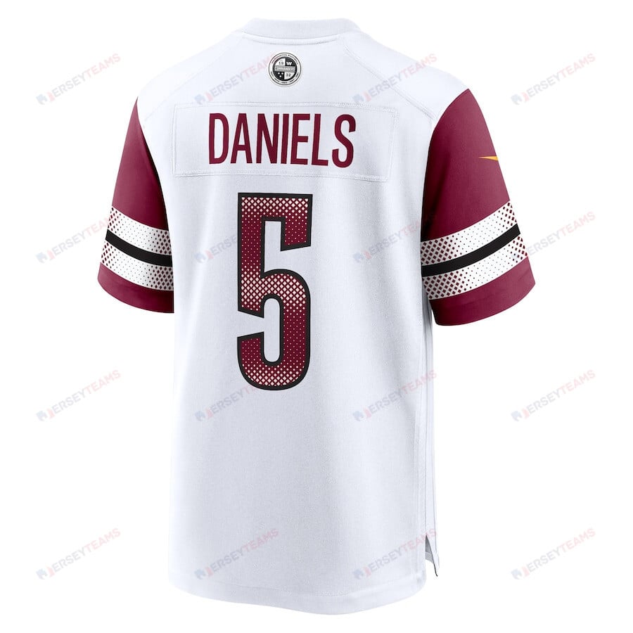 Jayden Daniels 5 Washington Commanders Player Game Men Jersey - White