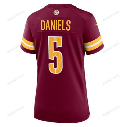 Jayden Daniels 5 Washington Commanders Women's Player Game Jersey - Burgundy